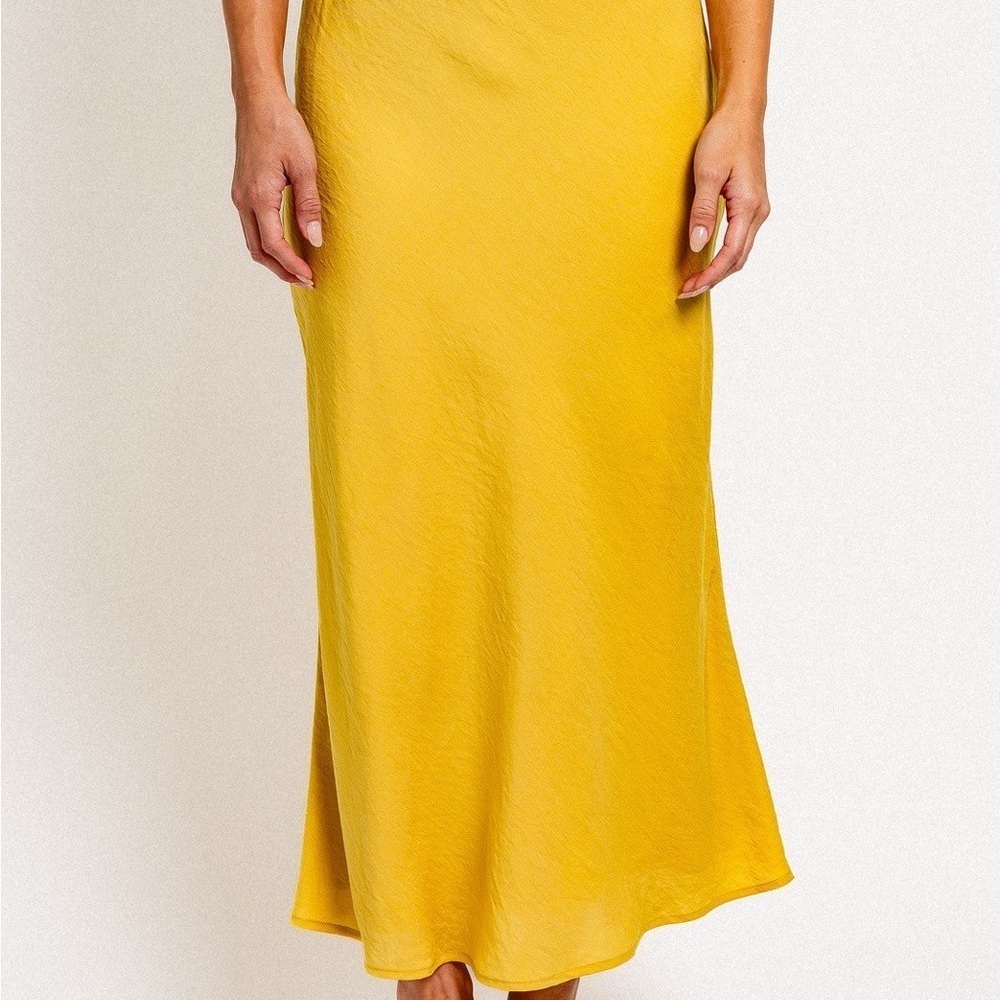 Le Lis V-Neck back Tie Crop Top & Bias Maxi Skirt Set - Picture 5 of 11